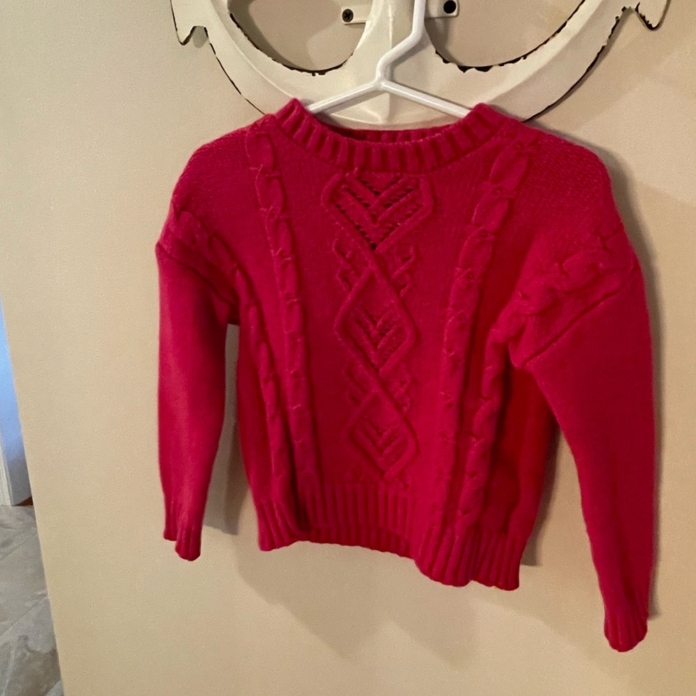 Pink Cable Knit Sweater